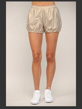NWT Fate Metallic Gold "Bubbly" Nylon Shorts